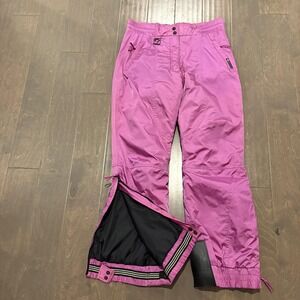 Vintage Couloir Snow Pants Womens 12 Pink Insulated Water Resistant Ski 90s